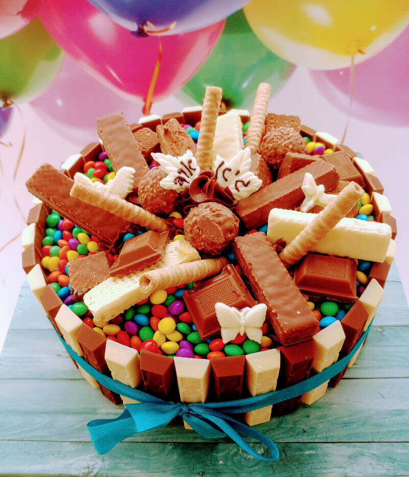 עוגת יום הולדת מעוצבת ממתקים