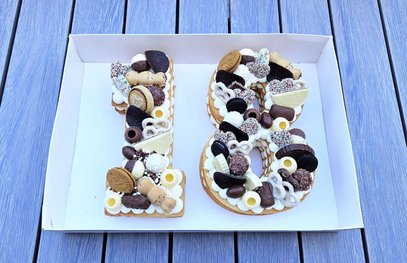 עוגת מספרים לגיל 18