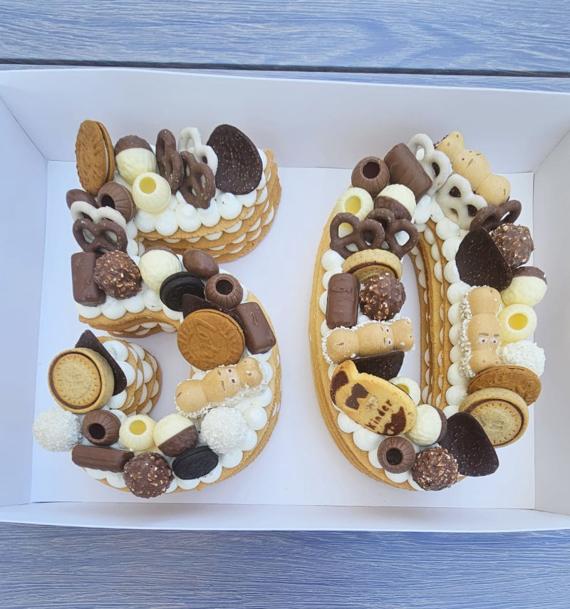 עוגת מספרים לגיל 50