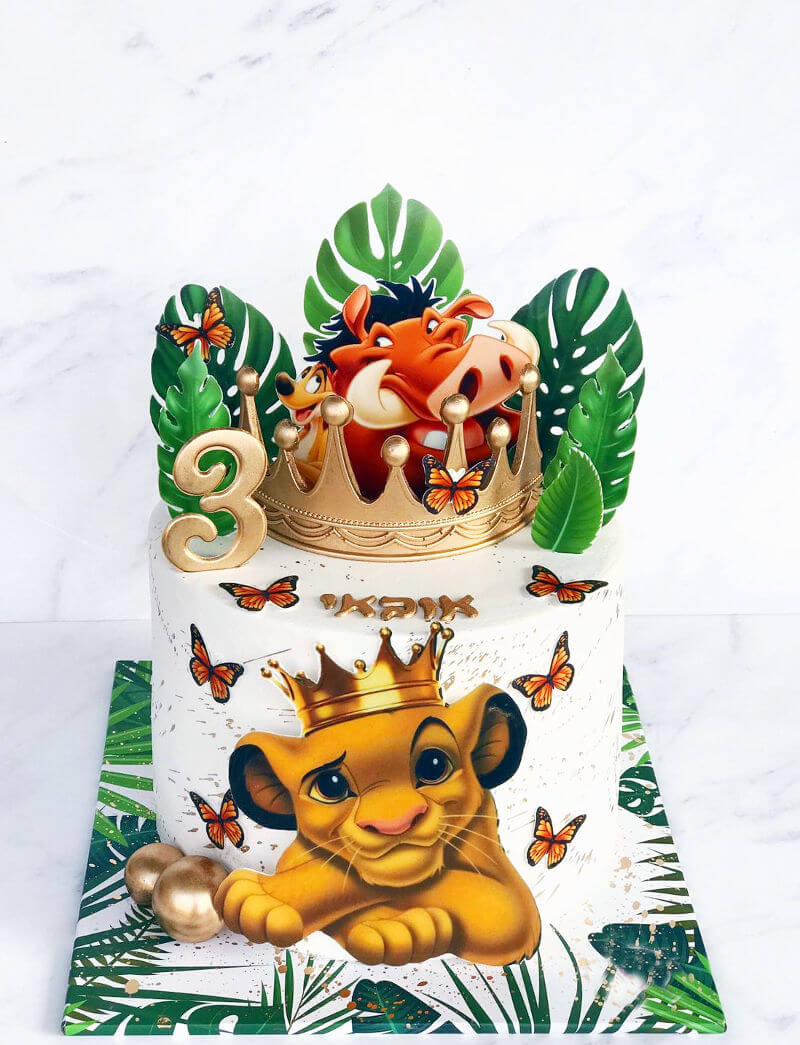 עוגה של סימבה משמר האריות ומלך האריות
