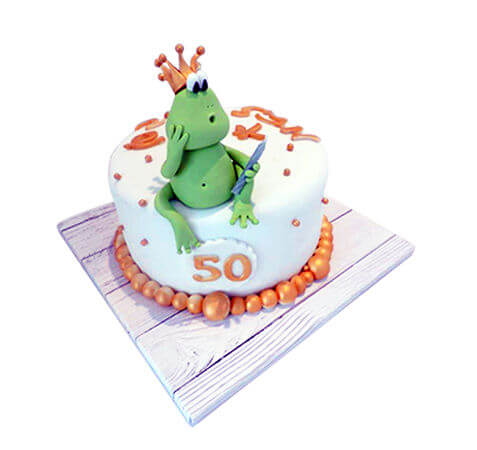 עוגת צפרדע ליום הולדת 50
