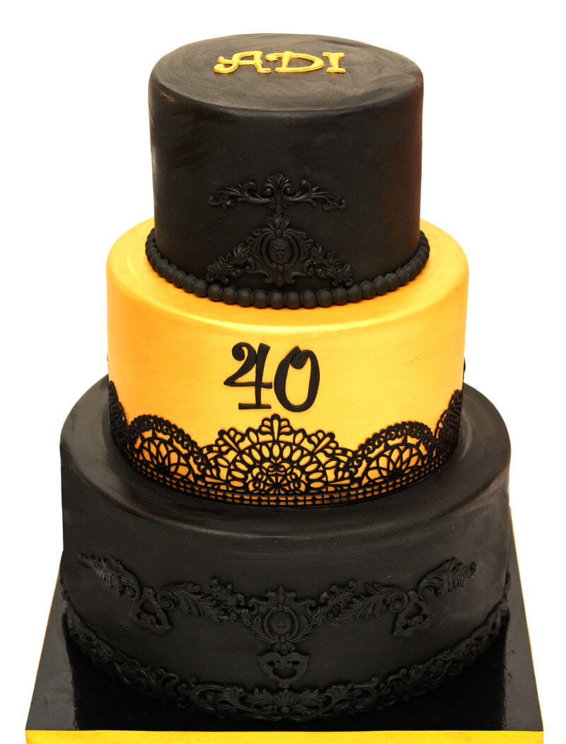 עוגת קומות ליום הולדת 40