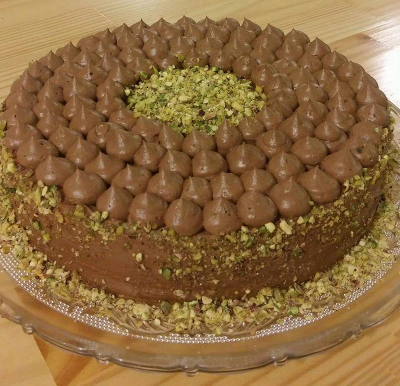 עוגה לפסח מוס שוקולד ופיסטוק
