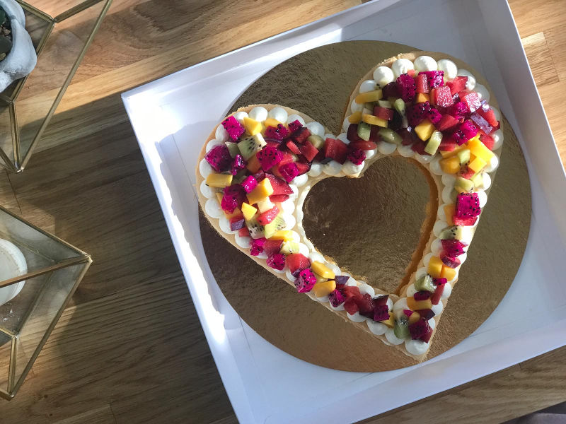 עוגת לב בצק פריך