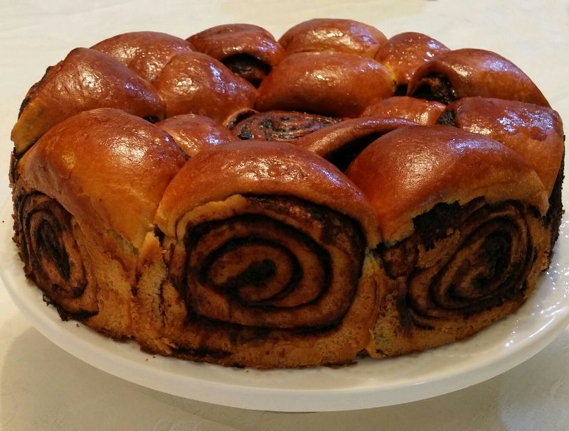 עוגת פרח שמרים שוקולד